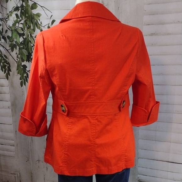 Ambition Women's Vibrant Orange Utility Jacket Size L - Picture 5 of 8